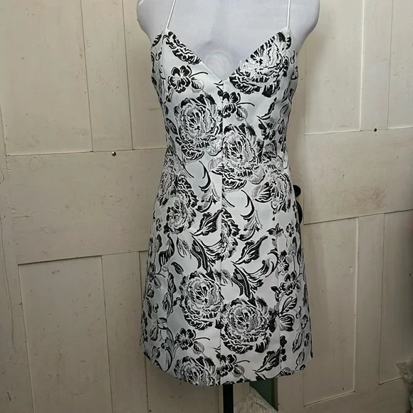 NWT alice+olivia Tayla Dress Sz 4 Silk Brocade Holiday Party semiformal wedding